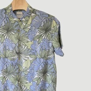 Tommy Bahama Mens Short Sleeve Tropical Leaf Print Button Up Shirt